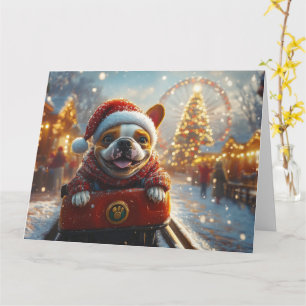Bull Terrier Hondenroller Onderzetter Kerst Kaart