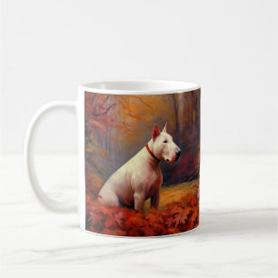 Bull Terrier in de herfst laat Herfst inspireren Koffiemok