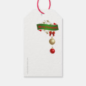 Bull Terrier Kerstcadeau Label "Mistletoe" Cadeaulabel (Achterkant)