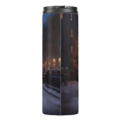 Bull Terrier Kerstfeest Seizoen Thermosbeker (Achterkant)