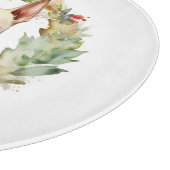 Bull Terrier Kerstkrans Feestelijke Pup Snijplank (Hoek)