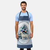 Bull Terrier Kerstmis Schort (Gedragen)