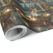 Bull Terrier Kerstvakantie Cadeaupapier (Rol Hoek)