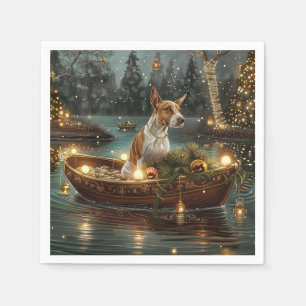 Bull Terrier Kerstvakantie Servet