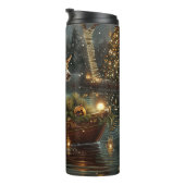 Bull Terrier Kerstvakantie Thermosbeker (Geroteerd rechts)