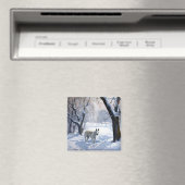 Bull Terrier Laat het sneeuwen Kerstmis Magneet (Insitu (Vaatwasser))