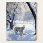 Bull Terrier Laat het sneeuwen Kerstmis Planner (Achterkant)