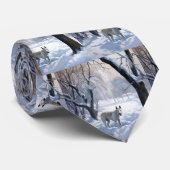 Bull Terrier Laat het sneeuwen Kerstmis Stropdas (Opgerold)