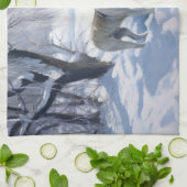 Bull Terrier Laat het sneeuwen Kerstmis Theedoek (Gevouwen)