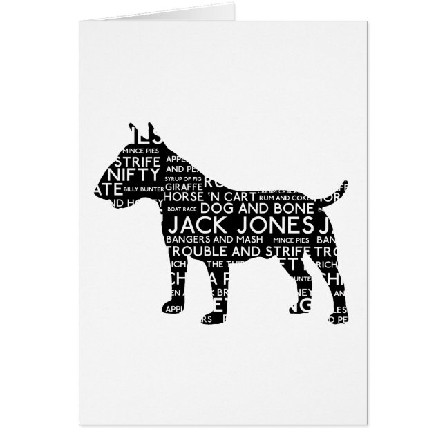 Bull Terrier London Slang Cockney (Devant)