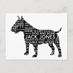 Bull Terrier London Slang Cockney Briefkaart