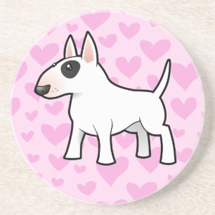 Bull Terrier Love Zandsteen Onderzetter