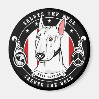 Bull Terrier Magnet Rond Magneet