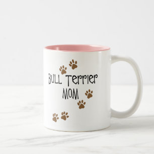 Bull Terrier Mam Tweekleurige Koffiemok
