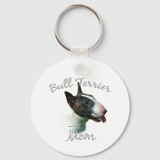 Bull Terrier Moeder 2 Sleutelhanger (Voorkant)
