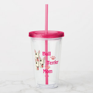 Bull Terrier Moeder Acryl Tumbler Drinkbeker