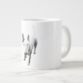 Bull Terrier Mug – Soulful Grit, Front and Center Extra Grote Beker (Voorkant rechts)