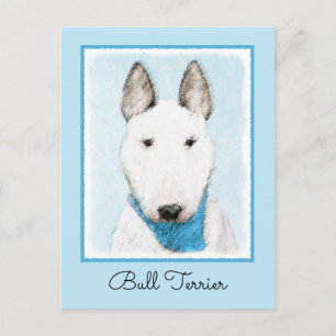 Bull Terrier Painting - Cute Original Dog Art Briefkaart