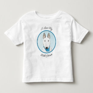 Bull Terrier Painting - Cute Original Dog Art Kinder Shirts