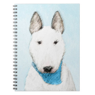 Bull Terrier Painting - Cute Original Dog Art Notitieboek