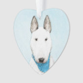 Bull Terrier Painting - Cute Original Dog Art Ornament (voorkant)