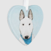 Bull Terrier Painting - Cute Original Dog Art Ornament (voorkant)