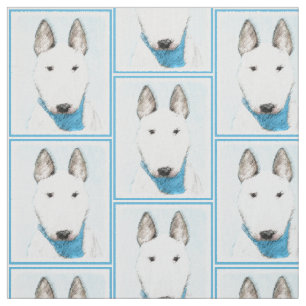 Bull Terrier Painting - Cute Original Dog Art Stof