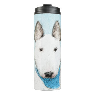 Bull Terrier Painting - Cute Original Dog Art Thermosbeker