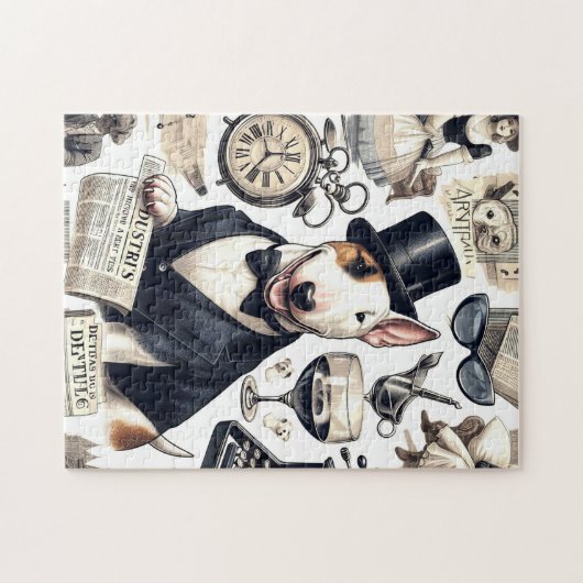 Bull Terrier Pattern Legpuzzel (Horizontaal)