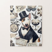 Bull Terrier Pattern Legpuzzel (Verticaal)