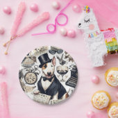  Bull Terrier Pattern Papieren Bordje (Feest)