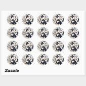  Bull Terrier Pattern Ronde Sticker (Vel)