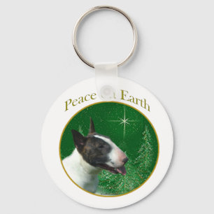 Bull Terrier Peace Sleutelhanger