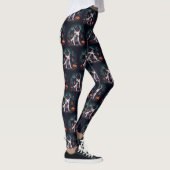 Bull Terrier pompoenen Halloween eng Leggings (Rechts)