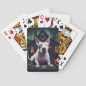 Bull Terrier pompoenen Halloween eng Pokerkaarten (Achterkant)