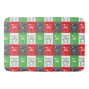 Bull Terrier Pop Art Focus op de GOEDE inspiratie Badmat