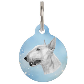 Bull Terrier potloodtekening Huisdierpenning
