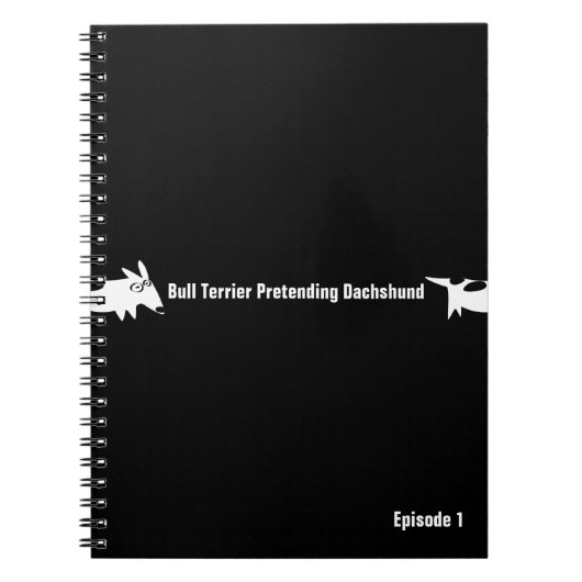 Bull Terrier Pretending Dachshund Notitieboek (Voorkant)