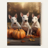 Bull Terrier Puppy Herfst Delight Pompoen Planner (Achterkant)