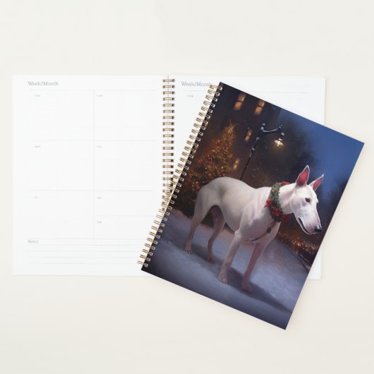 Bull Terrier Saison de Noël festive (Devant avec enveloppe)