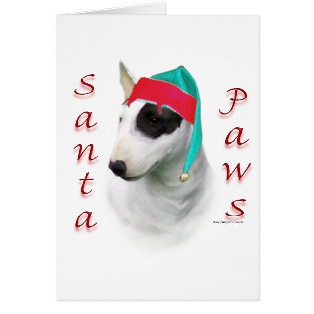 Bull Terrier Santa Paws (Voorkant)
