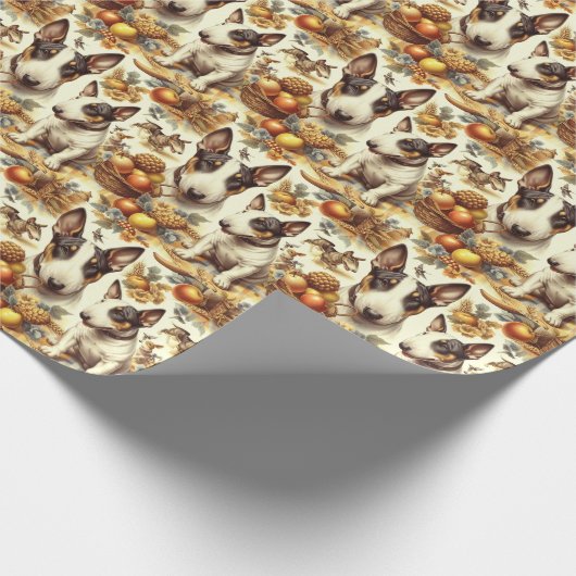  Bull Terrier schilderij Cadeaupapier (Hoek)