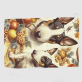  Bull Terrier schilderij Golfhanddoek (Horizontaal)