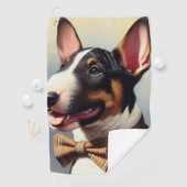  Bull Terrier schilderij portret Golfhanddoek (Insitu)