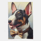 Bull Terrier schilderij portret Theedoek (Verticaal)