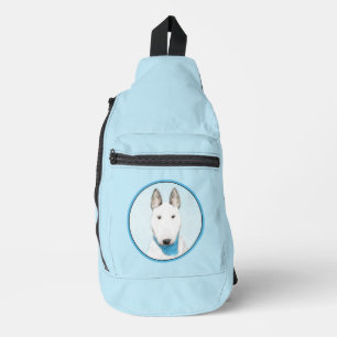 Bull Terrier Schilderij Witte Engelse Lieve Hond K Sling Bag