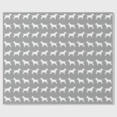 Bull Terrier Silhouettes Pattern Cadeaupapier (Vlak)