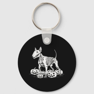 Bull Terrier Skelet Verjaardag Halloween Mannen vr Sleutelhanger