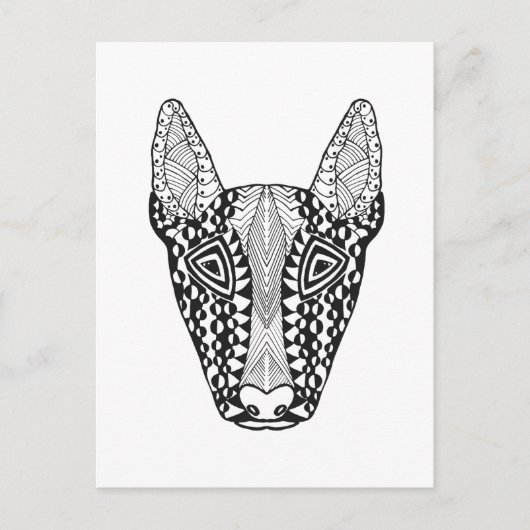 Bull Terrier Sketch Briefkaart (Voorkant)
