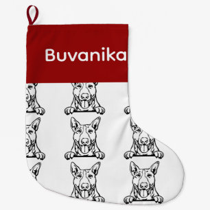 Bull Terrier sokken Gepersonaliseerd honden Sokken Grote Kerstsok
